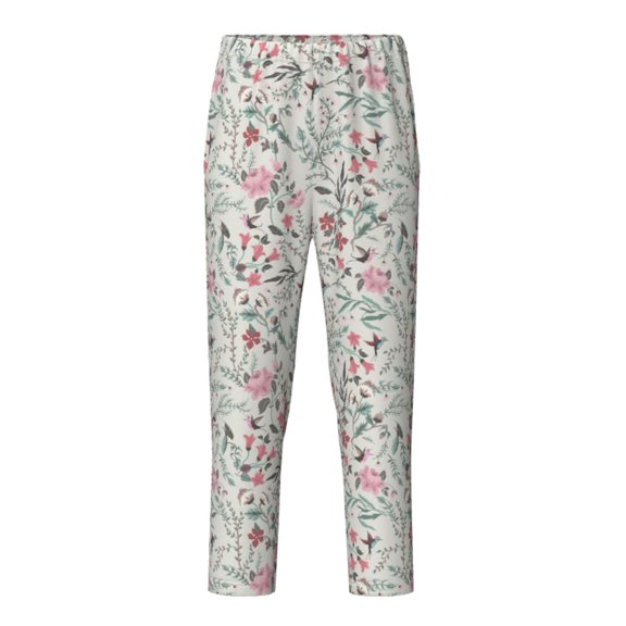 Hirioo Fairy Floral for Teenagers' Pajama Pants Womens Lounge Pants with Pockets Pj Bottoms Pants for Men-XS(5-6)