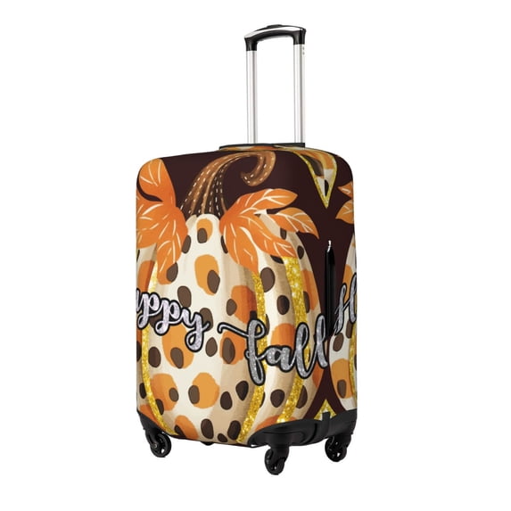 Hirioo Fall Farmhouse Pumpkins for Elasticity Suitcase Cover (No luggage Included) Durable Luggage Protector Fits 18-32 Inch Luggage-Large