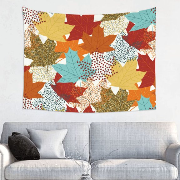 Hirioo Fall Maple Leaves Print Tapestry Lightweight Fabric for Bedroom Aesthetic Home Wall Dorm Dcor Living Room Decor 29x37 Inch