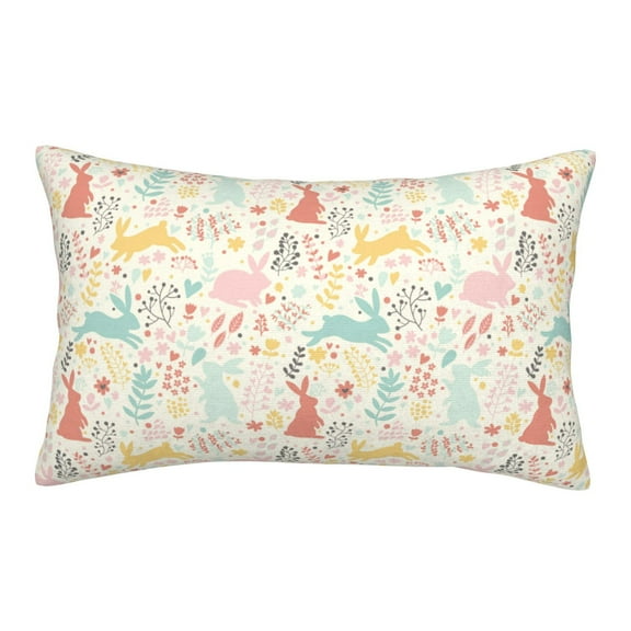 Hirioo Fall Rabbit for Plush Pillow Cover for Bedroom and Living Room ,Elegant, Comfortable Home Decor-20"x30"