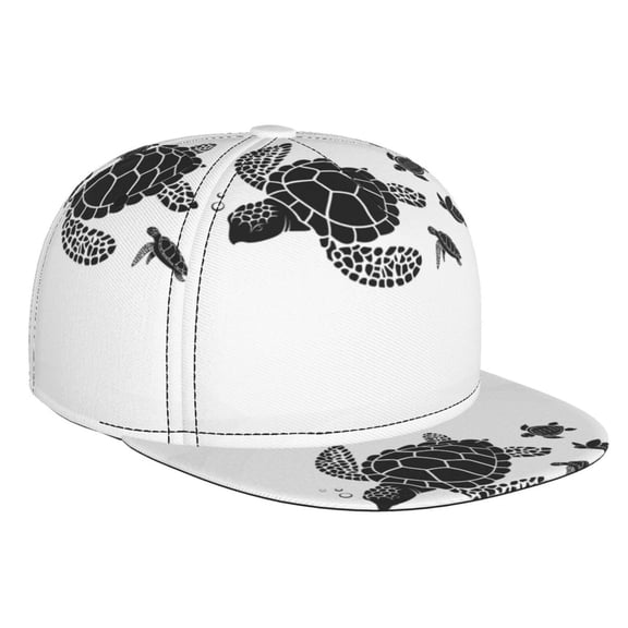 Hirioo Family Of Sea Turtles for Baseball Cap Men Cap Flat Brim for Men Women Teens Adjustable Baseball Cap