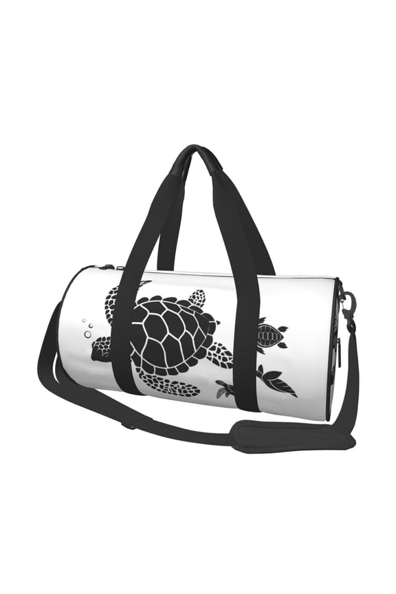 Family Of Sea Turtles for Round Large Capacity Travel Luggage Bag Weekend Getaway Bag for Gym Beach Swim Bag Men Women