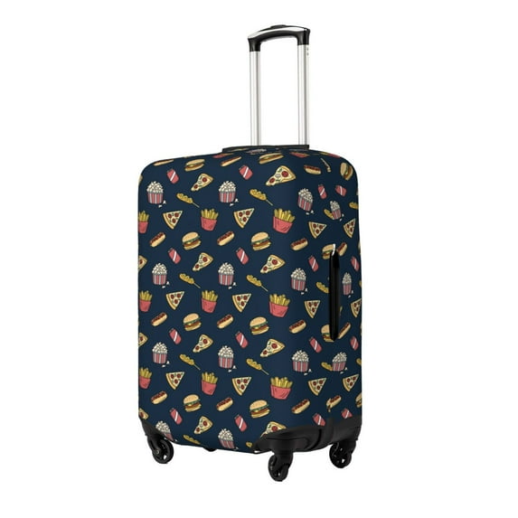 Hirioo Fast Food for Elasticity Suitcase Cover (No luggage Included) Durable Luggage Protector Fits 18-32 Inch Luggage-Medium