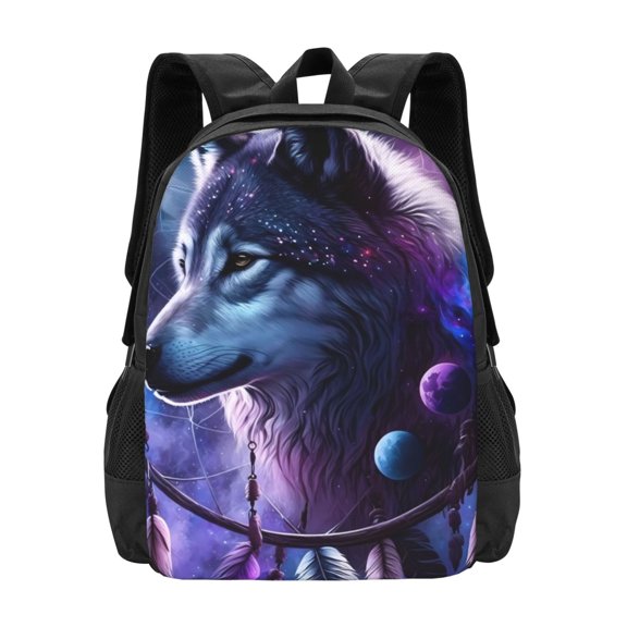 Hirioo Feathered Wolf for Minimalist Backpack Large Capacity Backpack Travel Backpack For School