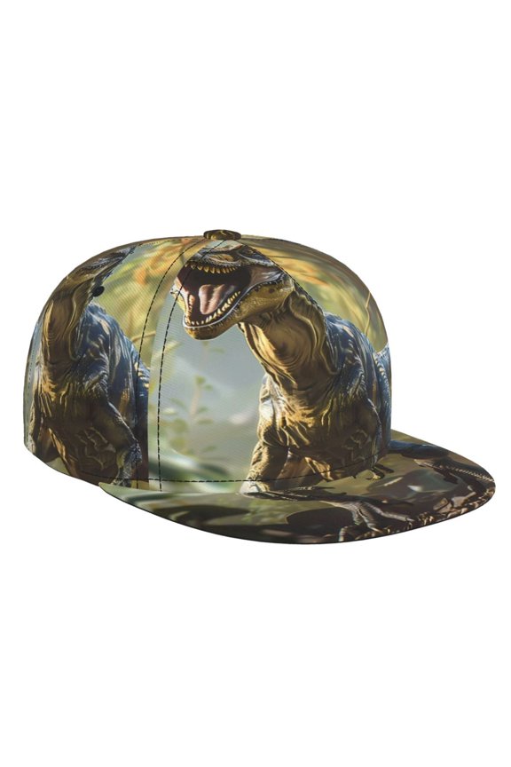 Ferocious Dinosaur for Baseball Cap Men Cap Flat Brim for Men Women Teens Adjustable Baseball Cap