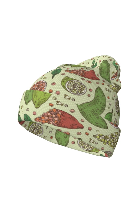 Finger Lime Fruits for Men's Knit Cuffed Beanie for Outdoor Activities Unisex