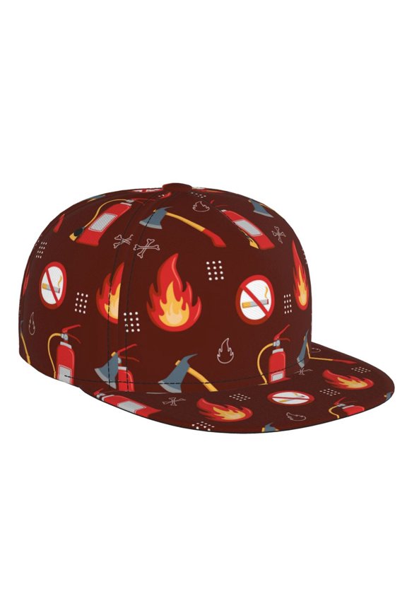 Fire Extinguisher for Baseball Cap Men Cap Flat Brim for Men Women Teens Adjustable Baseball Cap