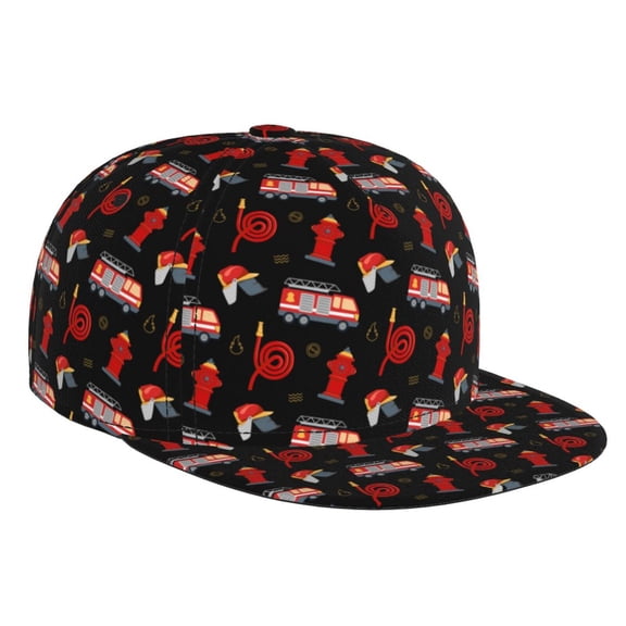 Hirioo Fire Fighting for Baseball Cap Men Cap Flat Brim for Men Women Teens Adjustable Baseball Cap