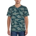 thumbnail image 1 of Hirioo Fish Style for Men's Baseball T-shirt Shirts Short Sleeve Casual Summer Button Stretch T Shirts,Size S-4XL-3X-Large, 1 of 7