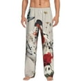 thumbnail image 1 of Hirioo Floral Leopard Butterflies for Men's PJ Pajama Pants Sleep Pants Men's Home Trousers with Pockets,S-3XL-Medium, 1 of 6