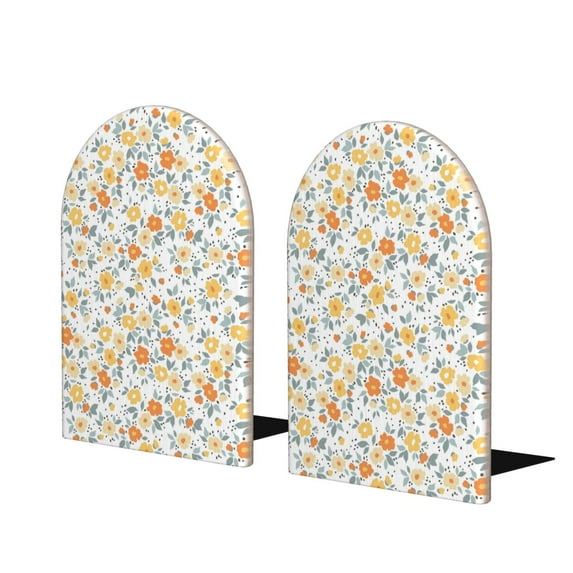 Hirioo Floral1 for Bookends Decorative Bookends for Shelves for Home or Office, Non-Slip Base