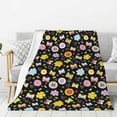 thumbnail image 1 of Hirioo Flower Butterfly for Flannel Blanket, Cozy and Warm Throw for Bed or Couch ,Perfect for All Seasons-40"x30", 1 of 6