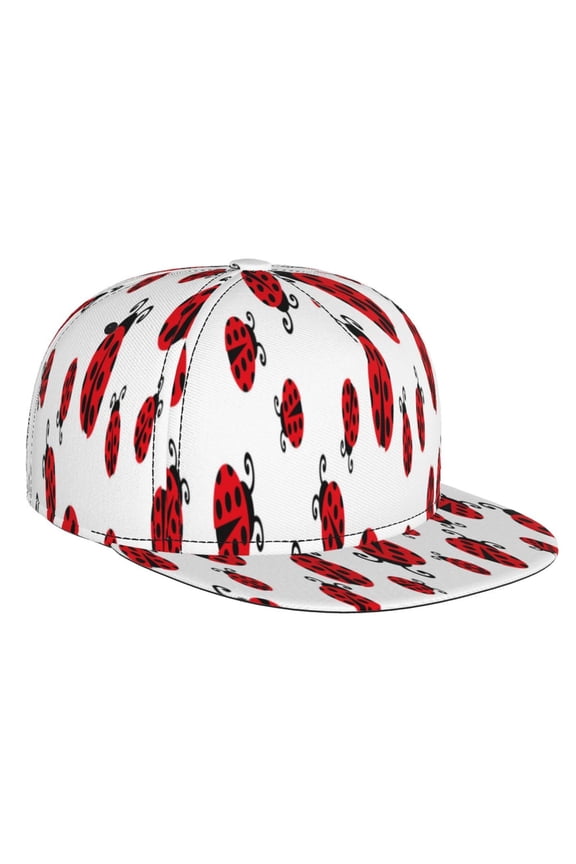 Fly Flying Ladybug for Baseball Cap Men Cap Flat Brim for Men Women Teens Adjustable Baseball Cap