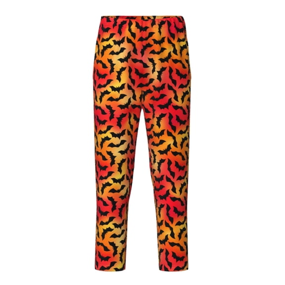 Hirioo Flying Black Bat for Teenagers' Pajama Pants Womens Lounge Pants with Pockets Pj Bottoms Pants for Men-XS(5-6)