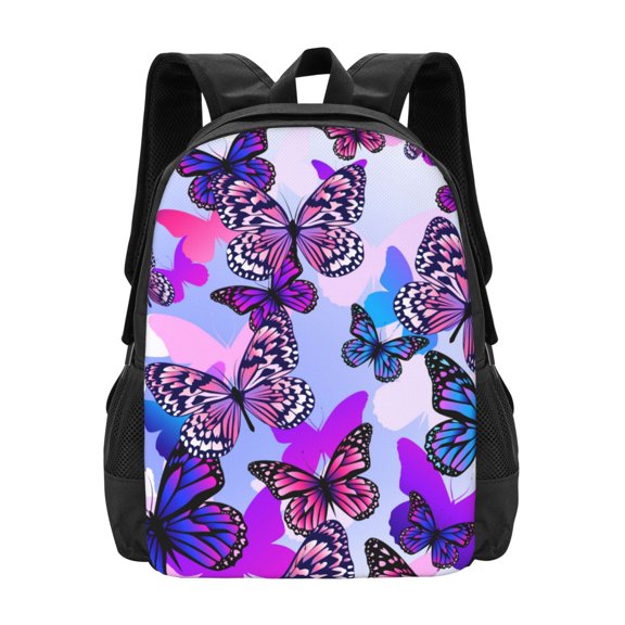 Hirioo Flying Butterflies for Minimalist Backpack Large Capacity Backpack Travel Backpack For School