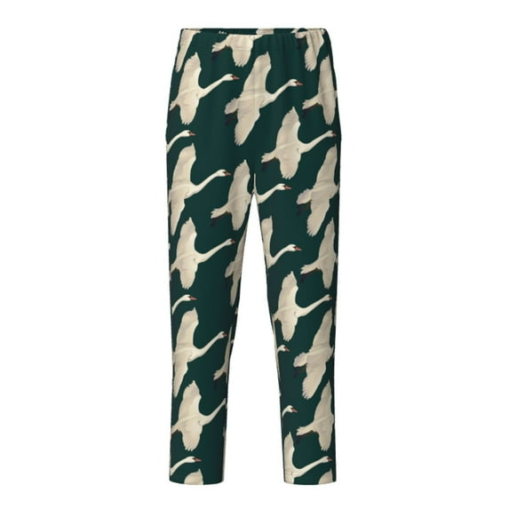 Hirioo Flying Swans for Teenagers' Pajama Pants Womens Lounge Pants with Pockets Pj Bottoms Pants for Men-XS(5-6)