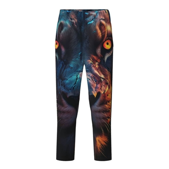 Hirioo Forest Cool Lion for Teenagers' Pajama Pants Womens Lounge Pants with Pockets Pj Bottoms Pants for Men-Medium