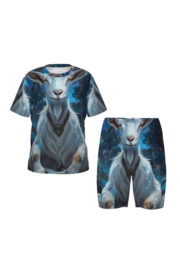 Forest Meditating Goat Hirioo-X-Large