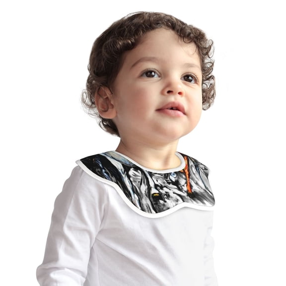 Hirioo Four Running Horses for Baby Cotton Petal Bib Drool Bibs for Baby Boy Unisex