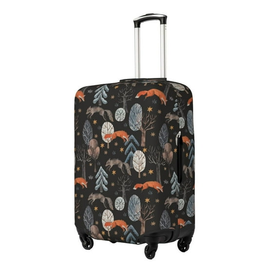 Hirioo Fox In The Forest for Elasticity Suitcase Cover (No luggage Included) Durable Luggage Protector Fits 18-32 Inch Luggage-X-Large