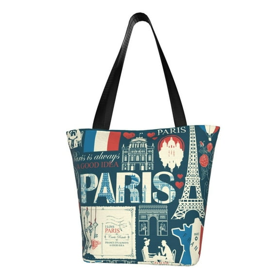 Hirioo France and Paris for Women's Casual Shoulder Tote Bag Handbag For Women Work College Travel Business Shopping