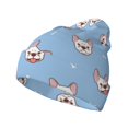 thumbnail image 1 of Hirioo French Bulldog Head for Men's Knit Cuffed Beanie for Outdoor Activities Unisex, 1 of 6