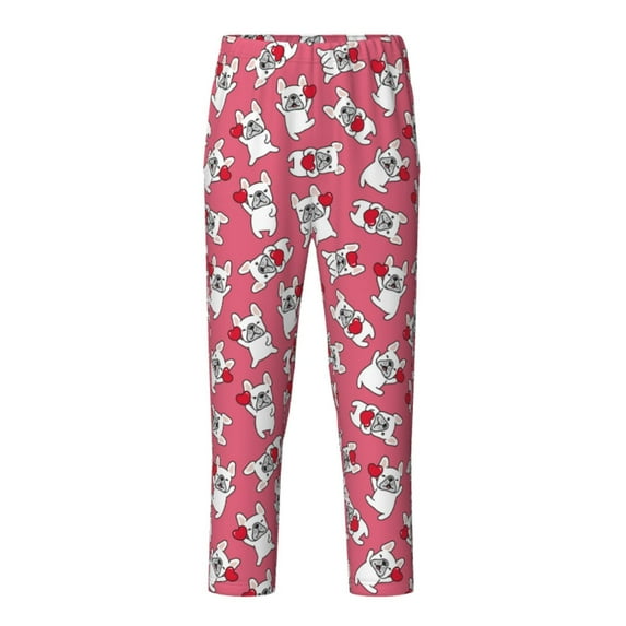 Hirioo French Bulldog for Teenagers' Pajama Pants Womens Lounge Pants with Pockets Pj Bottoms Pants for Men-Medium
