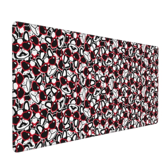 Hirioo French Bulldog1 for Mouse Pad ,Anti-Slip Base, Durable Stitched Edges, Perfect for Gaming, Office, and Home Use,16x35.5in
