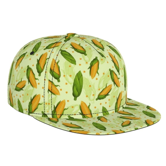 Hirioo Fresh Corn for Baseball Cap Men Cap Flat Brim for Men Women Teens Adjustable Baseball Cap