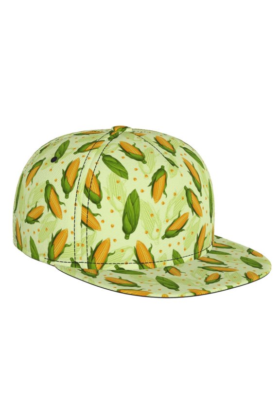 Fresh Corn for Baseball Cap Men Cap Flat Brim for Men Women Teens Adjustable Baseball Cap