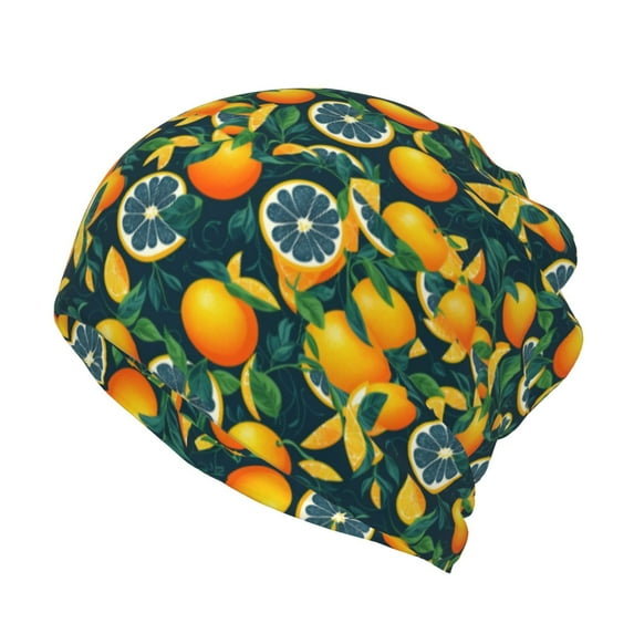 Hirioo Fresh Orange for Multifunction Beanie Hat for Men and Women Unisex for Winter Sports, Outdoor Activities, and Daily Wear