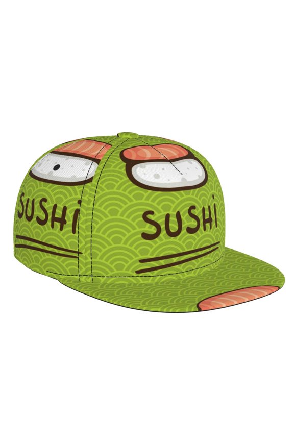 Fresh Sushi for Baseball Cap Men Cap Flat Brim for Men Women Teens Adjustable Baseball Cap