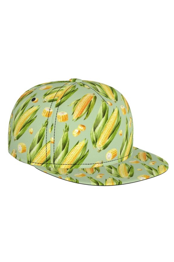 Fresh Sweet Corn for Baseball Cap Men Cap Flat Brim for Men Women Teens Adjustable Baseball Cap
