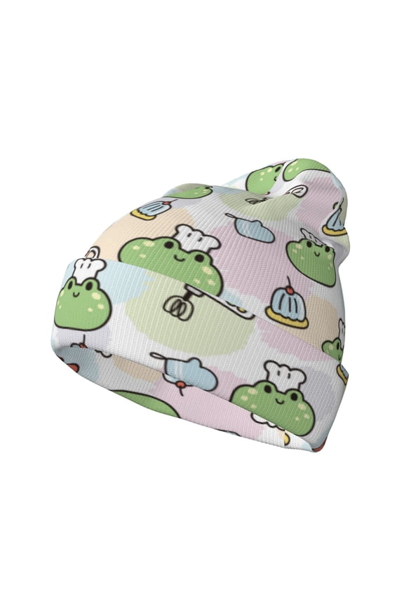Frog Wear Chef Hat for Men's Knit Cuffed Beanie for Outdoor Activities Unisex