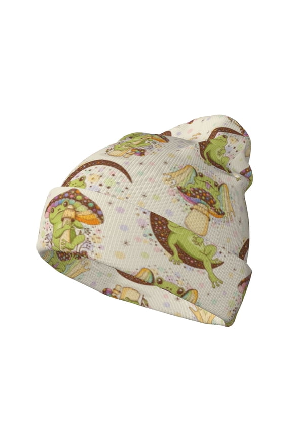 Frogs for Men's Knit Cuffed Beanie for Outdoor Activities Unisex