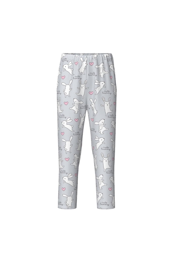 Fun Rabbit for Teenagers' Pajama Pants Womens Lounge Pants with Pockets Pj Bottoms Pants for Men-Small