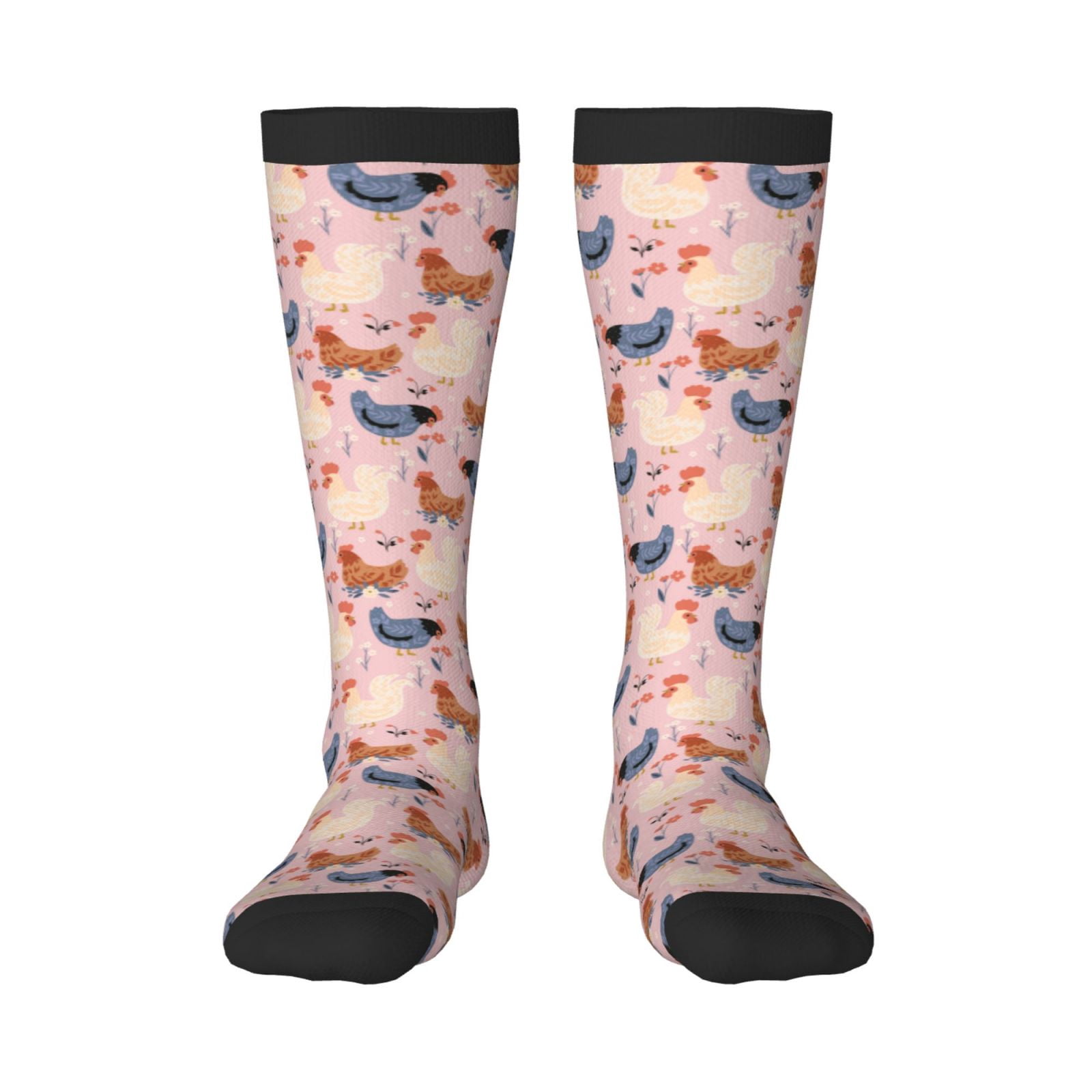 Hirioo Funny Chicken for Adult Stockings Breathable Sock NonPilling