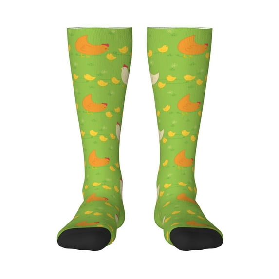 Hirioo Funny Chicken for Adult Stockings Breathable Sock Non-Pilling,Contrasting Color Design