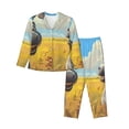 thumbnail image 1 of Hirioo Funny Countryside Donkey for Women's Pajama Sets 2 Piece Pjs Women's Long-Sleeved Pajama Set Button Down Sleepwear,S-XXL-X-Large, 1 of 7