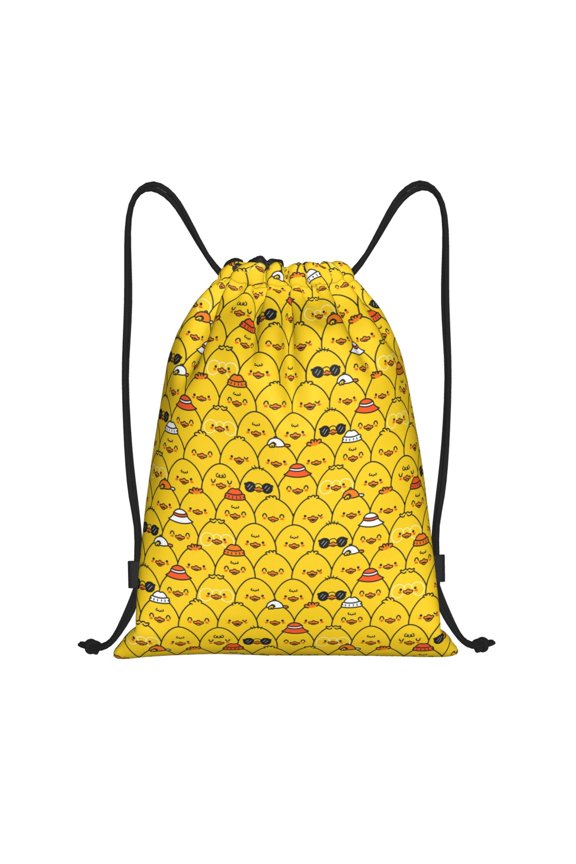 Funny Ducks Print Drawstring Backpack Bag Sport Versatile Sports Backpack for Gym, Travel, Swimming, Beach
