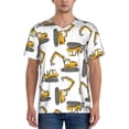 thumbnail image 1 of Hirioo Funny Excavator for Men's Baseball T-shirt Shirts Short Sleeve Casual Summer Button Stretch T Shirts,Size S-4XL-X-Large, 1 of 7