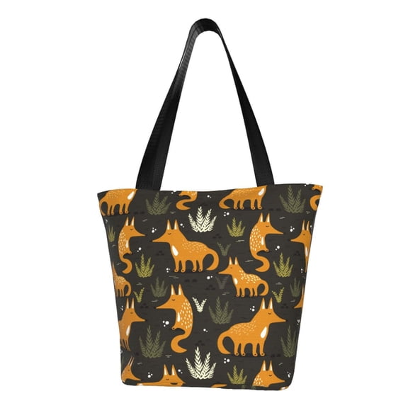 Hirioo Funny Fox by the Field for Women's Casual Shoulder Tote Bag Handbag For Women Work College Travel Business Shopping