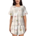 thumbnail image 1 of Hirioo Funny Goose1 for Women's 2 Piece Short-Sleeved Pajama PJ Sets for Women Shorts with Pockets Womens Lounge Set-XX-Large, 1 of 6