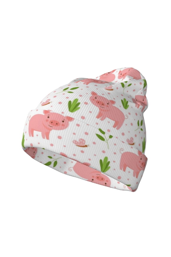 Funny Little Pigs for Men's Knit Cuffed Beanie for Outdoor Activities Unisex