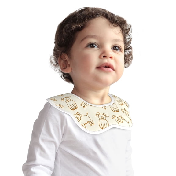 Hirioo Funny Pigs for Baby Cotton Petal Bib Drool Bibs for Baby Boy Unisex