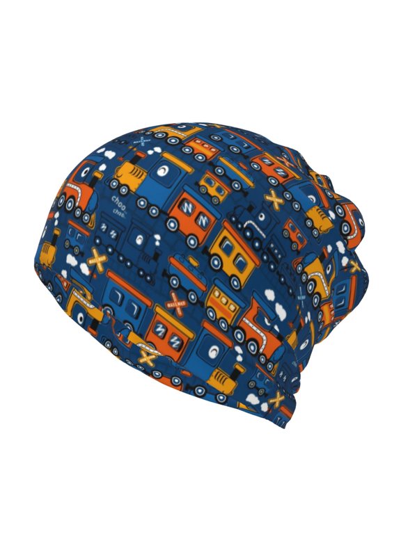 Funny Steam Train for Multifunction Beanie Hat for Men and Women Unisex for Winter Sports, Outdoor Activities, and Daily Wear