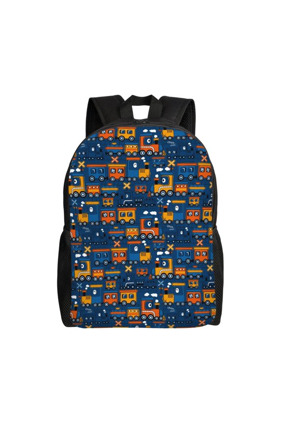 Funny Steam Train for Travel Backpack for Women Men, Lightweight and Durable,Gift for Weekender, College, Work,and Outdoor Activities