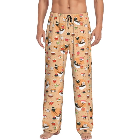 Hirioo Funny Sushi for Women's PJ Pajama Pants Sleep Pants Women's Home Trousers with Pockets,S-3XL-Small