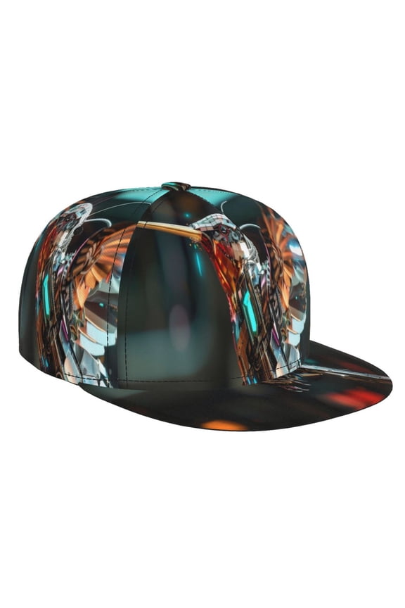 Futuristic Robot Hummingbird for Baseball Cap Men Cap Flat Brim for Men Women Teens Adjustable Baseball Cap