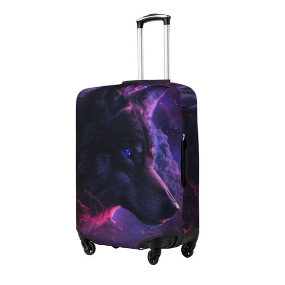Hirioo Galactic Wolf Stare for Elasticity Suitcase Cover (No luggage Included) Durable Luggage Protector Fits 18-32 Inch Luggage-Medium